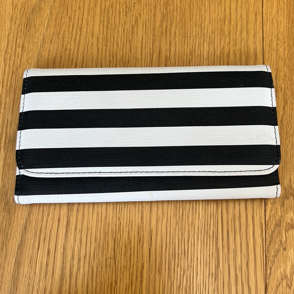 KUT from the kloth White & Black striped Wallet EUC - Picture 1 of 15